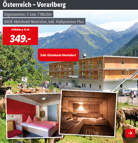 Österreich - Vorarlberg - Montafon, 5 Nächte p.P. ab 349€