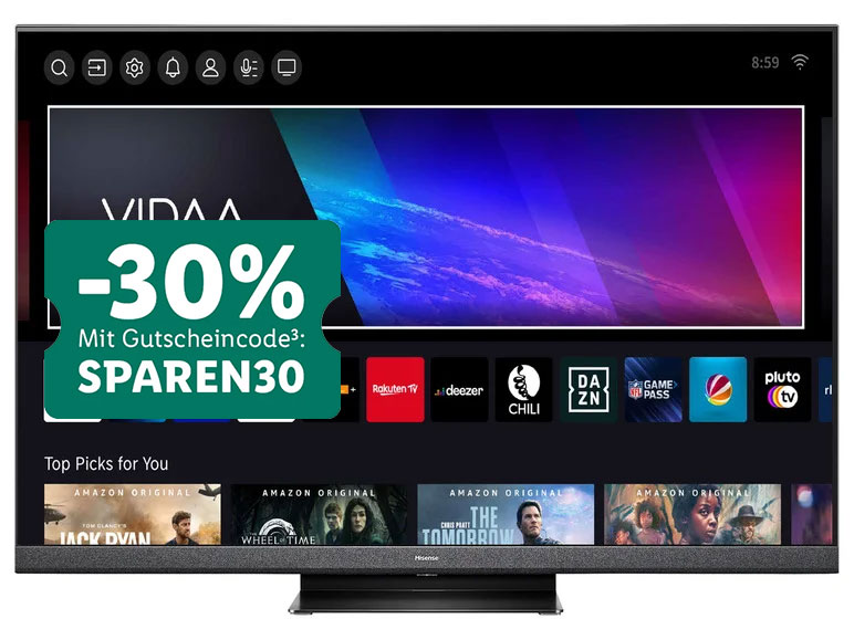 Hisense 4K Mini LED ULED U8HQ (75 Zoll)