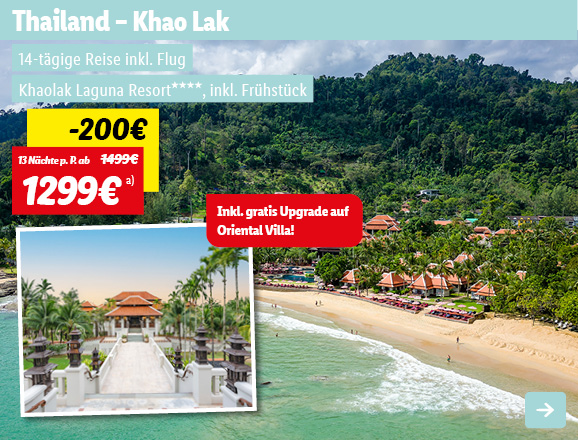 Thailand, 13 Nächte p.P. ab 1299€