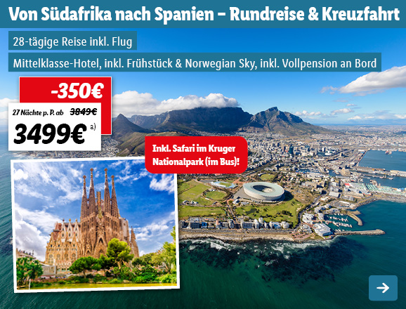 Von Südafrika nach Spanien