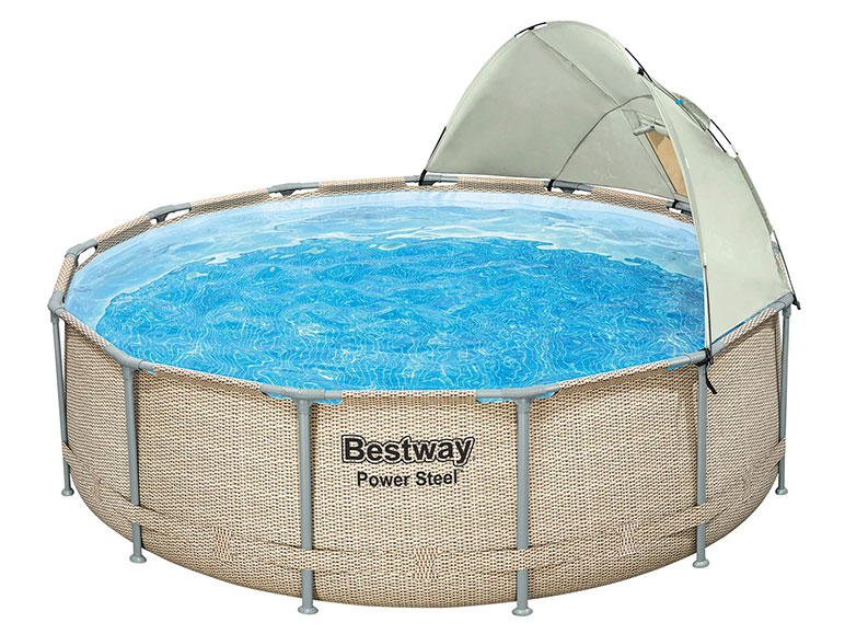 Bestway Frame Pool Komplett-Set mit Filterpumpe Ø 396 x 107 cm