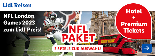 Lidl Reisen: NFL London Games 2023 zum Lidl Preis!