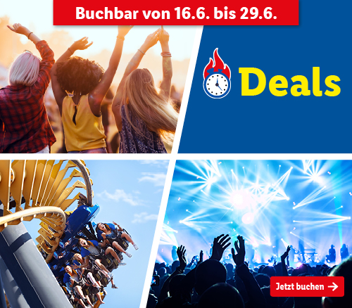Erlebnisse zum Knallerpreis buchbar von 16.6. bis 29.6.