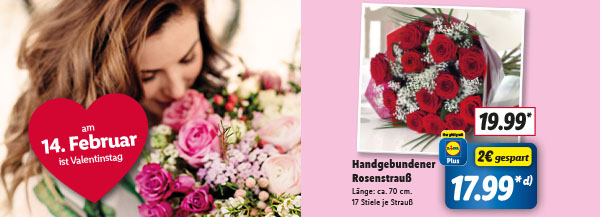 Valentinstag-Sträuße | Ab Montag, 12.2.