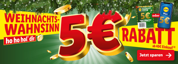 Weihnachts-Wahnsinn – Ho ho hol' dir 5€ Rabatt³²