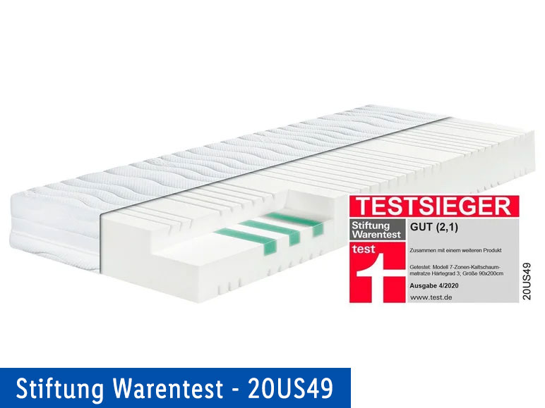 MERADISO® 7-Zonen Kaltschaummatratze, H3, 90 x 200 cm