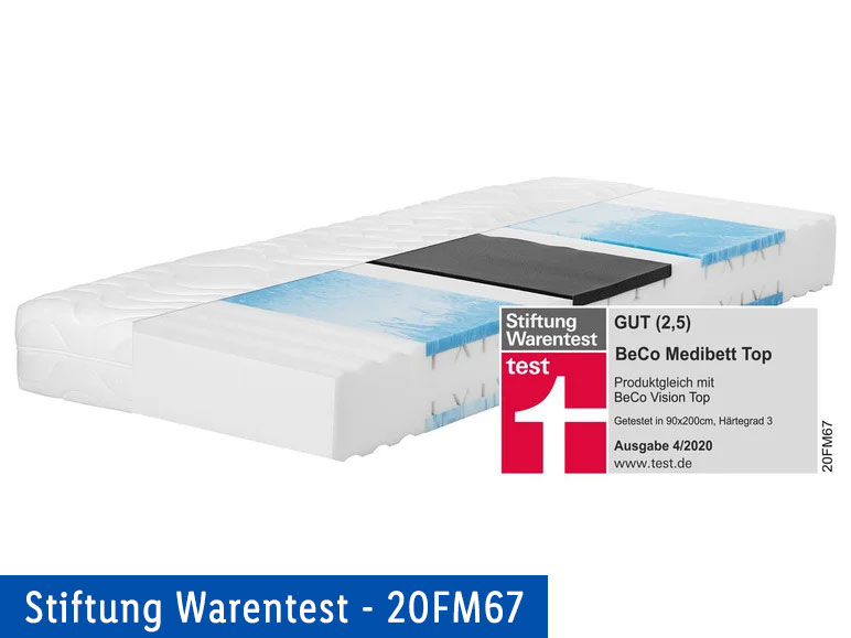 BeCo 7-Zonen Komfortschaum-Matratze »Medibett Top«, formstabil, atmungsaktiv