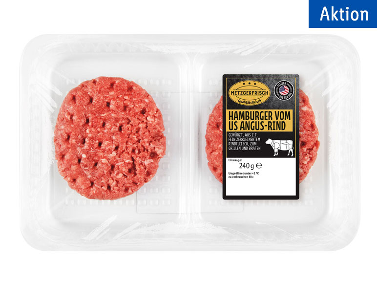 Metzgerfrisch Premium Hamburger vom US Angus-Rind