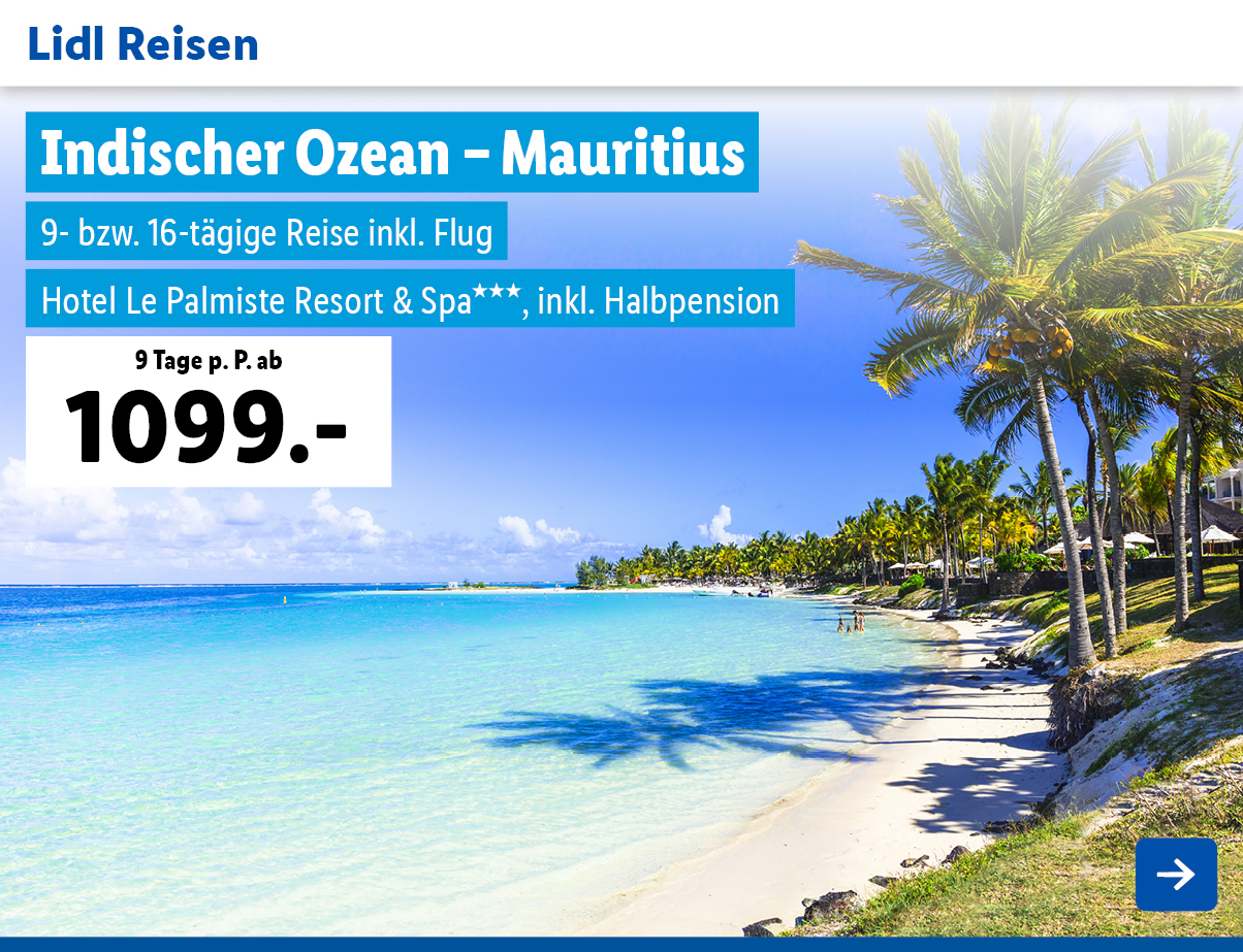 Lidl Reisen - Indischer Ozean - Mauritius