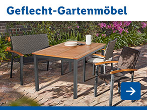 Gartenmöbel aus Geflecht