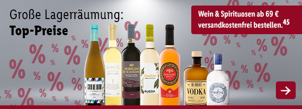 Wein & Spirituosen - Große Lagerräumung