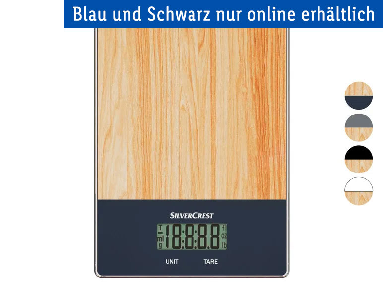 SILVERCREST® Küchenwaage, mit Elementen in Holzoptik