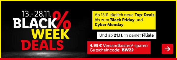 Black Week Deals | Ab Montag, 21.11.