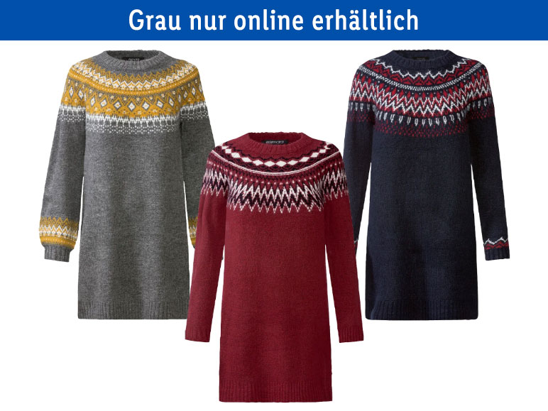 esmara Damen Strickkleid mit Jacquardmuster