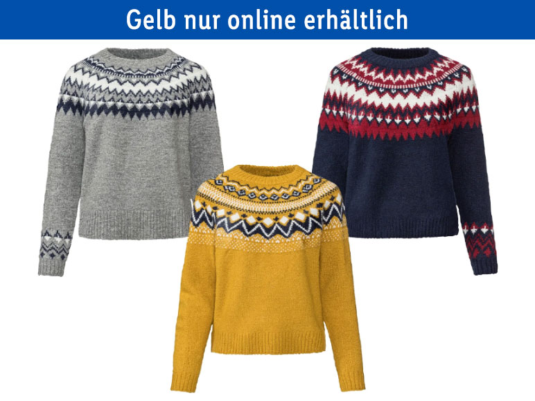 esmara Damen Strickpullover im Norwegerstil
