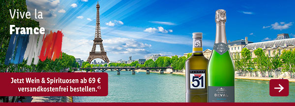 Wein & Spirituosen: Vive la France