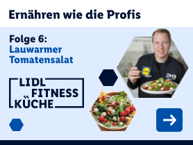 Lidl Fitnessküche. Ernähren wie die Profis – Folge 6: Lauwarmer Tomatensalat