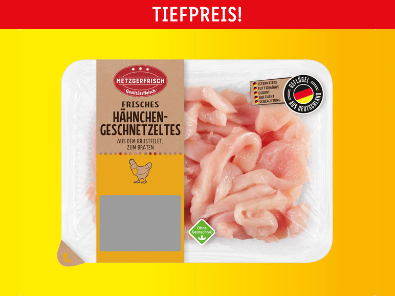 Metzgerfrisch Frisches Hähnchengeschnetzeltes