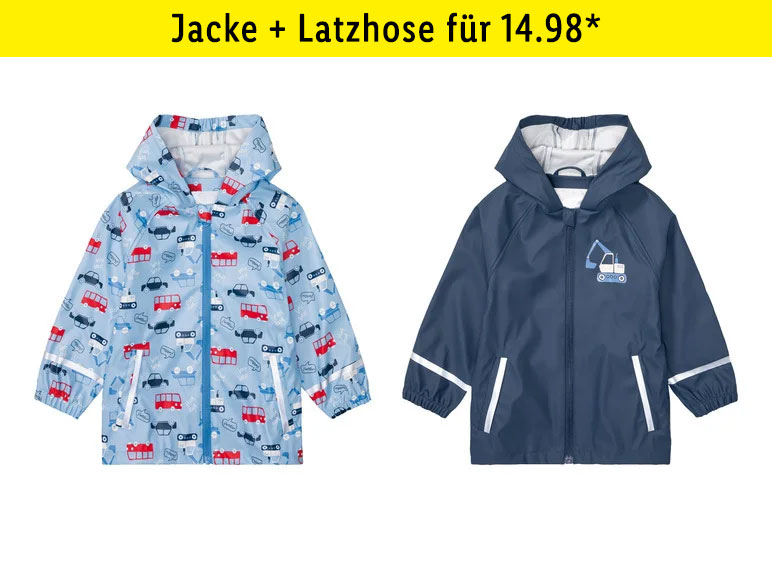 lupilu® Kleinkinder Jungen Matsch- und -Buddeljacke, wind- und wasserdicht