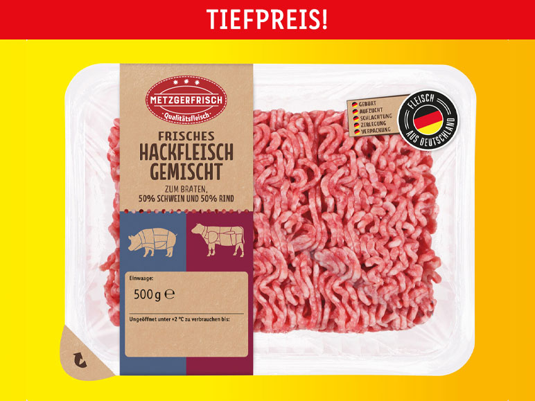 Metzgerfrisch Frisches Hackfleisch, gemischt