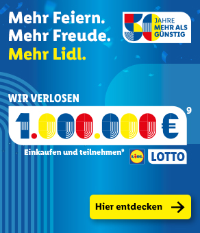 Mehr Feiern. Mehr Freude. Mehr Lidl. – 50 Jahre mehr als günstig – Wir verlosen 1.000.000⁹