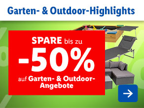 Rabattaktion für Gartenartikel